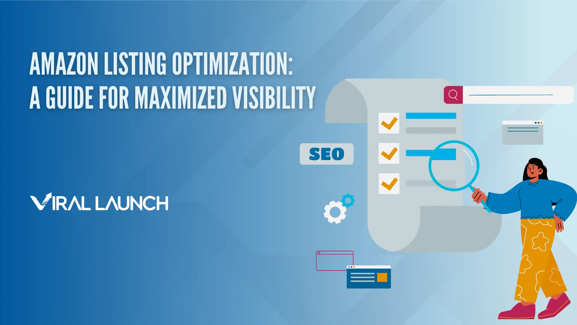 A graphic displaying the text Amazon Listing Optimization: A guide for Maximized Visibility